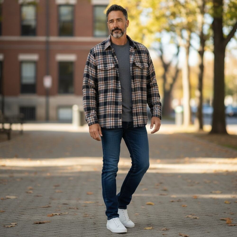 Pendleton Flannel Plaid 100% Washable Wool Vintage Outdoor Shirt, Men's Large